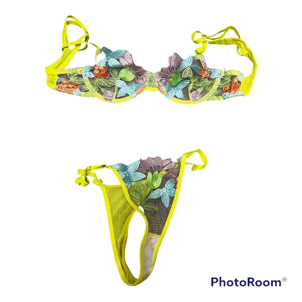 Neon bikini worn on set